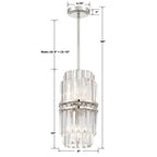 Crystorama HAY-1401-PN Polished Nickel Hayes 4 Light Polished Nickel Pendant Image 3
