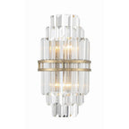 Crystorama HAY-1402-AG Aged Brass Hayes 2 Light Aged Brass Wall Mount Image 1