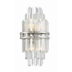 Crystorama HAY-1402-PN Polished Nickel Hayes 2 Light Polished Nickel Wall Mount Image 3