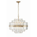 Crystorama HAY-1405-AG Aged Brass Hayes 12 Light Aged Brass Chandelier Image 1