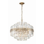 Crystorama Hayes 12 Light Aged Brass Chandelier