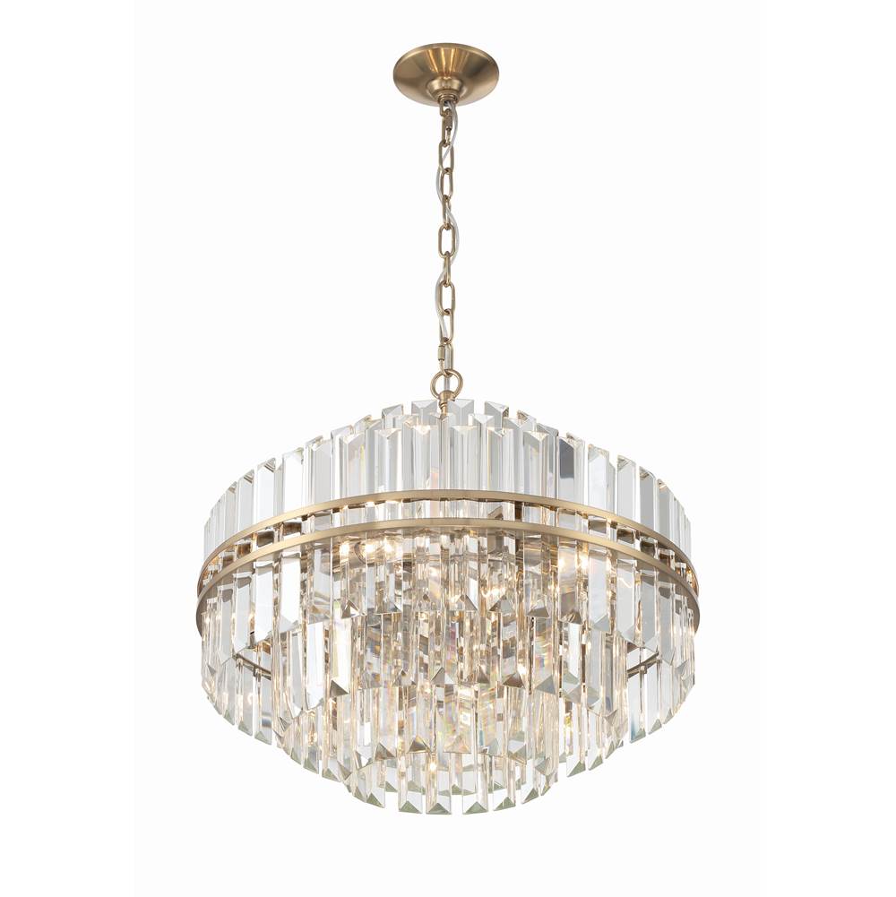 Crystorama HAY-1405-AG Aged Brass Hayes 12 Light Aged Brass Chandelier Image 2