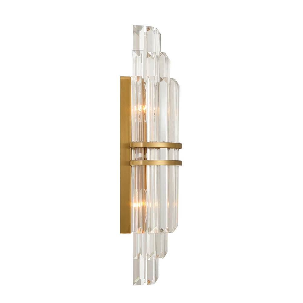 Crystorama HAY-1411-AG Aged Brass Hayes 7.5'' Aged Brass Sconce Image 5
