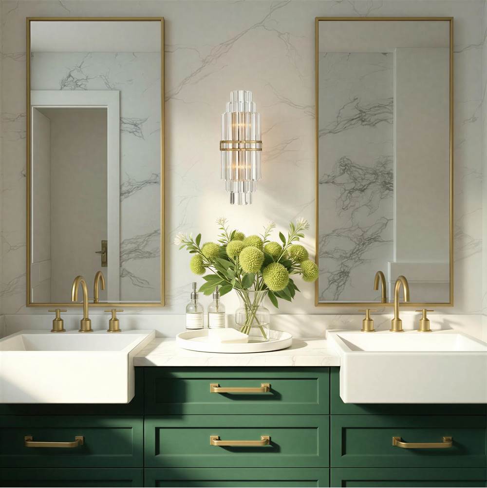 Crystorama HAY-1411-AG Aged Brass Hayes 7.5'' Aged Brass Sconce Image 3