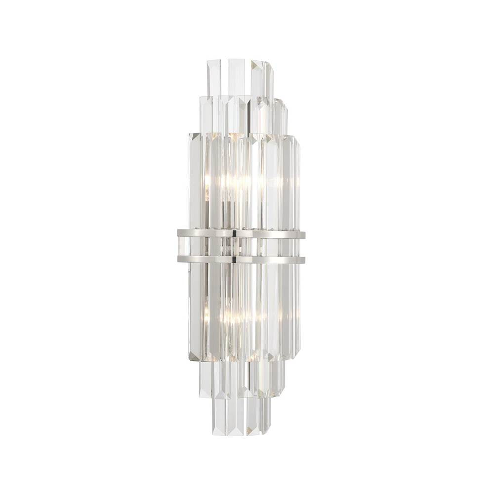 Crystorama HAY-1411-PN Polished Nickel Hayes 7.5'' Polished Nickel Sconce Image 6