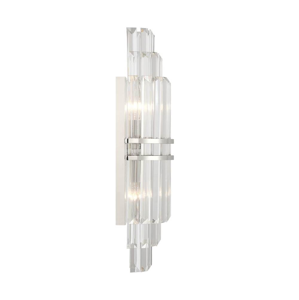 Crystorama HAY-1411-PN Polished Nickel Hayes 7.5'' Polished Nickel Sconce Image 5