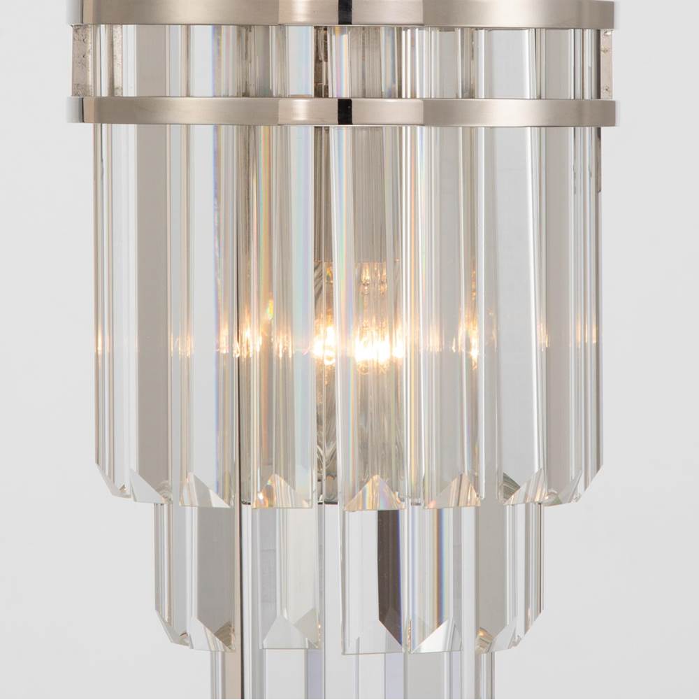 Crystorama HAY-1411-PN Polished Nickel Hayes 7.5'' Polished Nickel Sconce Image 4