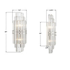 Crystorama HAY-1411-PN Polished Nickel Hayes 7.5'' Polished Nickel Sconce Image 2