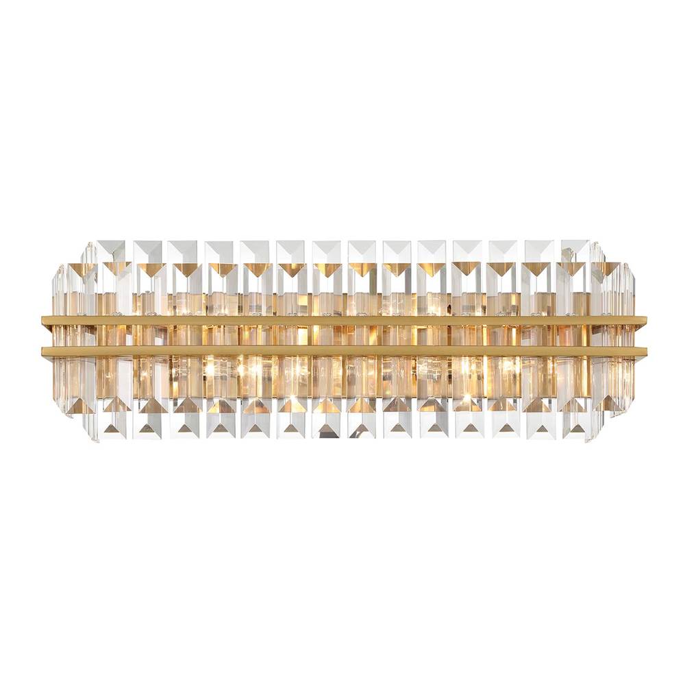 Crystorama HAY-1413-AG Aged Brass Hayes 4 Light Aged Brass Bathroom Vanity Image 7