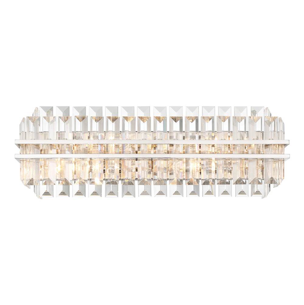 Crystorama HAY-1413-PN Polished Nickel Hayes 4 Light Polished Nickel Bathroom Vanity Image 7