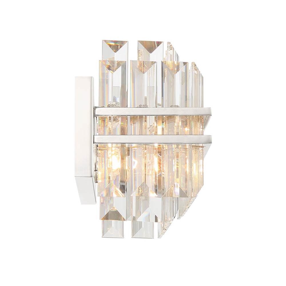 Crystorama HAY-1413-PN Polished Nickel Hayes 4 Light Polished Nickel Bathroom Vanity Image 6