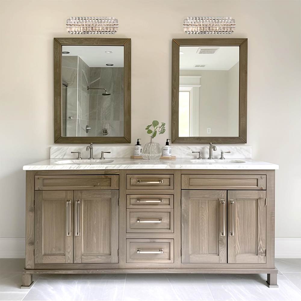 Crystorama HAY-1413-PN Polished Nickel Hayes 4 Light Polished Nickel Bathroom Vanity Image 4