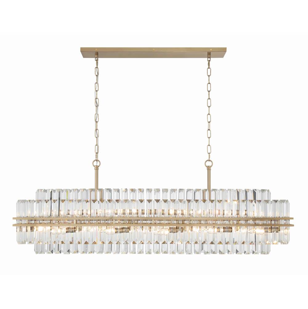 Crystorama HAY-1417-AG Aged Brass Hayes 16 Light Aged Brass Chandelier Image 1