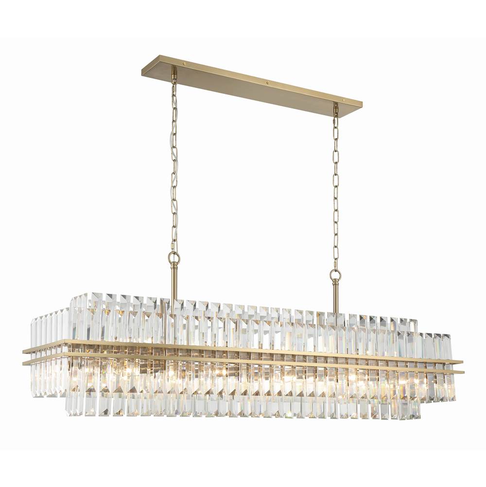 Crystorama Hayes 16 Light Aged Brass Chandelier