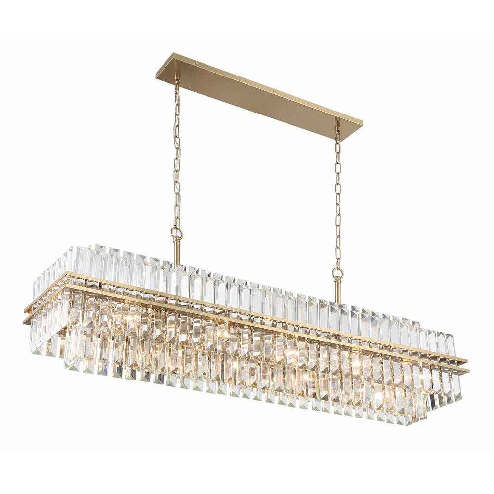 Crystorama HAY-1417-AG Aged Brass Hayes 16 Light Aged Brass Chandelier Image 2