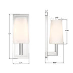 Crystorama HGN-3901-CH Polished Chrome Hogan 4.5'' Polished Chrome Sconce Image 2