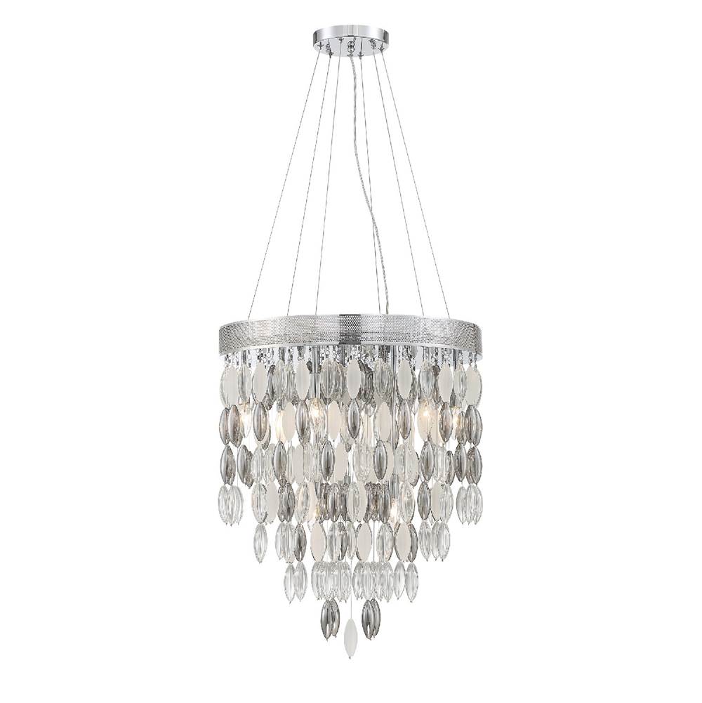 Crystorama HUD-A2219-CH Polished Chrome Hudson 9 Light Polished Chrome Chandelier Image 1