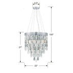 Crystorama Hudson 9 Light Polished Chrome Chandelier