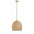 Crystorama JAC-10500-SG Soft Gold Jace 1 Light Soft Gold Pendant Image 1