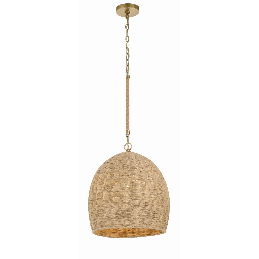 Crystorama JAC-10500-SG Soft Gold Jace 1 Light Soft Gold Pendant Image 7