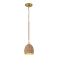 Crystorama JAC-10502-SG Soft Gold Jace 1 Light Soft Gold Mini Pendant Image 1