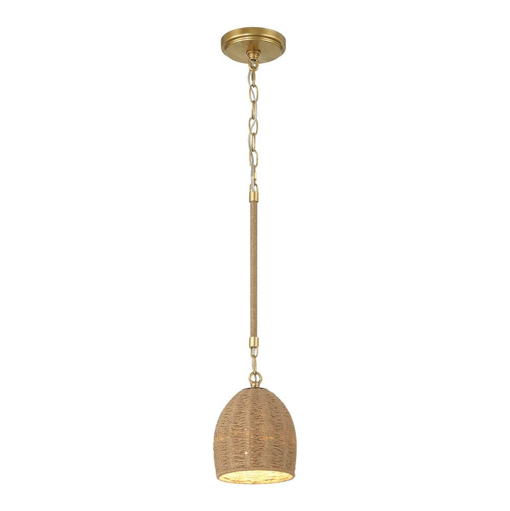 Crystorama JAC-10502-SG Soft Gold Jace 1 Light Soft Gold Mini Pendant Image 1