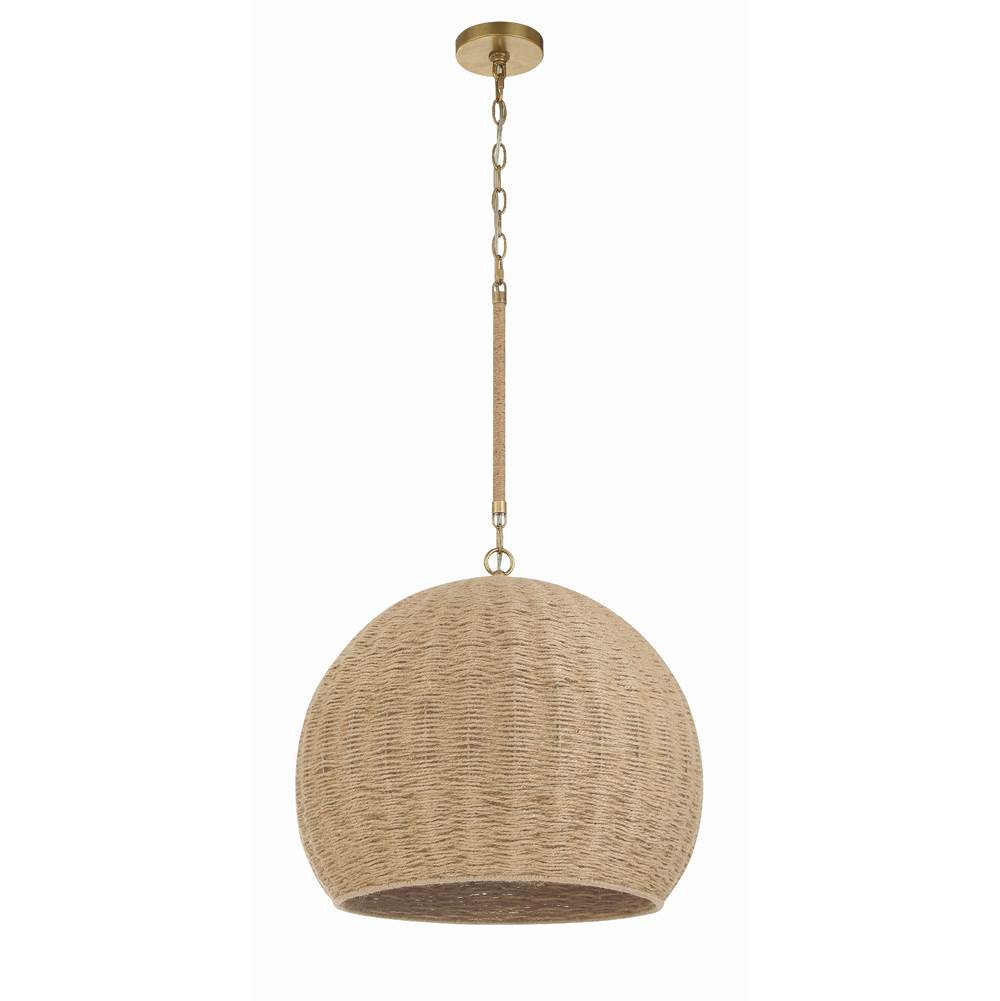 Crystorama Jace 3 Light Soft Gold Pendant