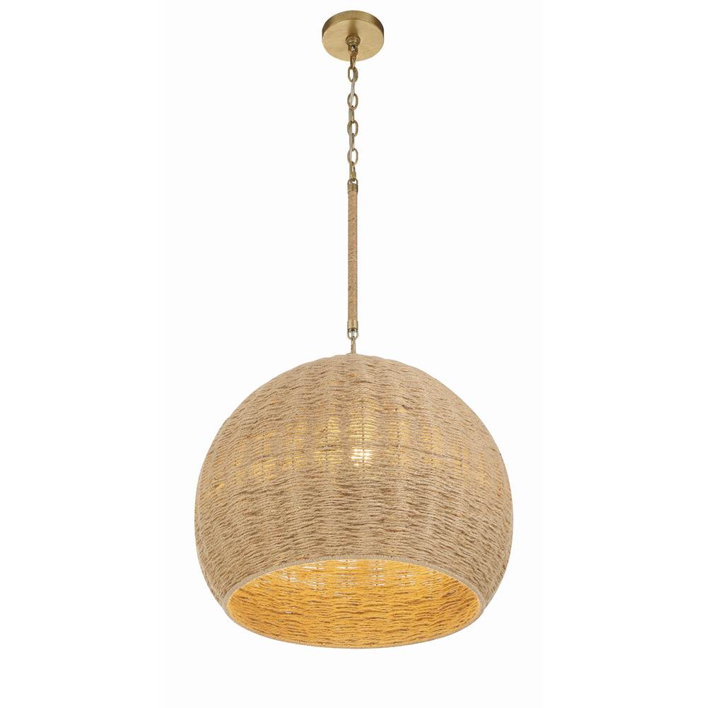 Crystorama JAC-10503-SG Soft Gold Jace 3 Light Soft Gold Pendant Image 7