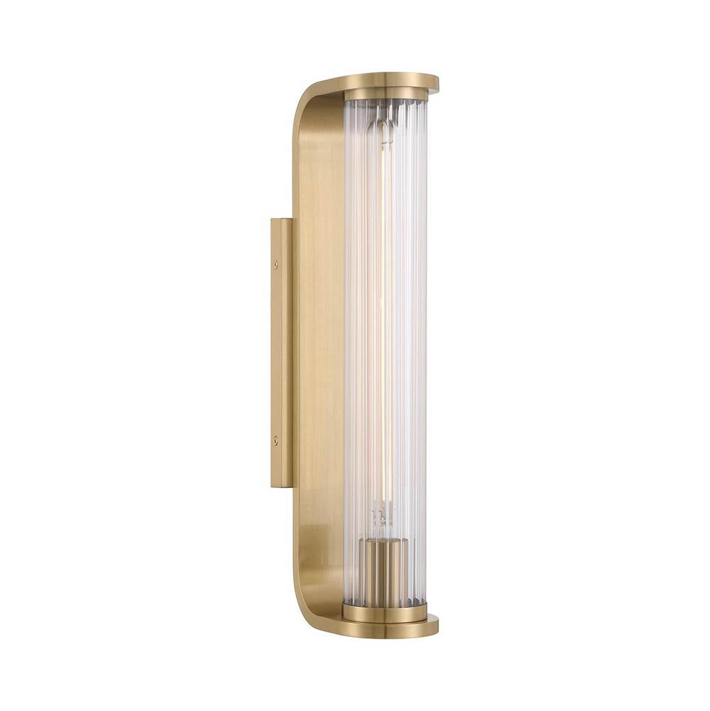 Crystorama JAR-2301-AG Aged Brass Jarvis 1 Light Led Aged Brass Sconce Image 1