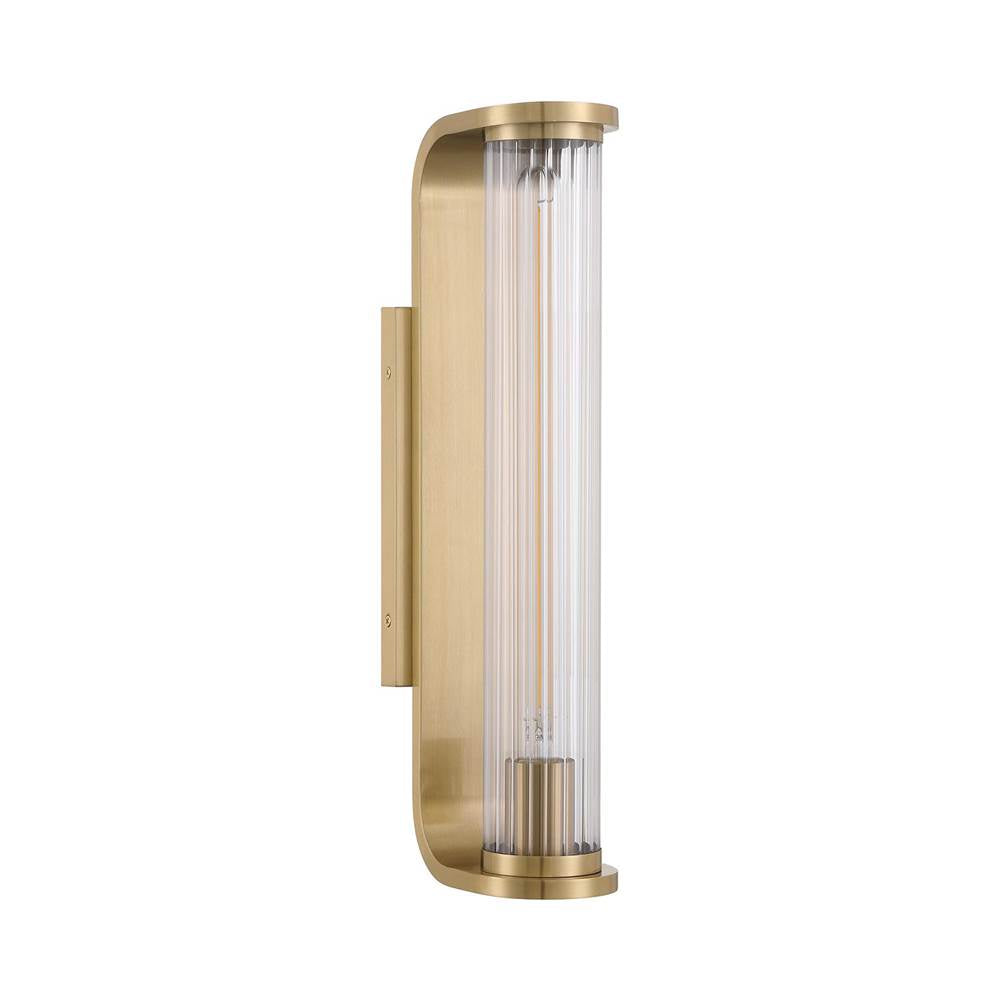 Crystorama Jarvis 1 Light Led Aged Brass Sconce