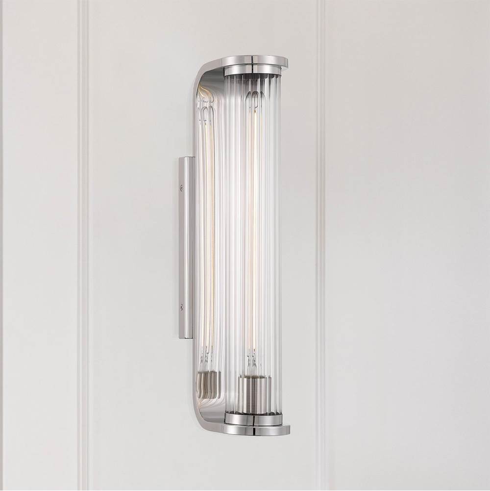Crystorama JAR-2301-PN Polished Nickel Jarvis 1 Light Led Polished Nickel Sconce Image 2