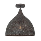 Crystorama JAS-A5010-FB_CEILING Forged Bronze Jasmine 14'' Forged Bronze Semi Flush Mount Image 1