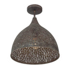 Crystorama Jasmine 14'' Forged Bronze Semi Flush Mount