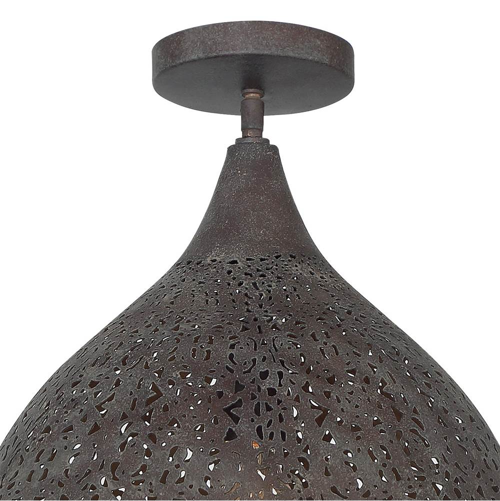 Crystorama JAS-A5010-FB_CEILING Forged Bronze Jasmine 14'' Forged Bronze Semi Flush Mount Image 7