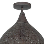 Crystorama JAS-A5010-FB_CEILING Forged Bronze Jasmine 14'' Forged Bronze Semi Flush Mount Image 7