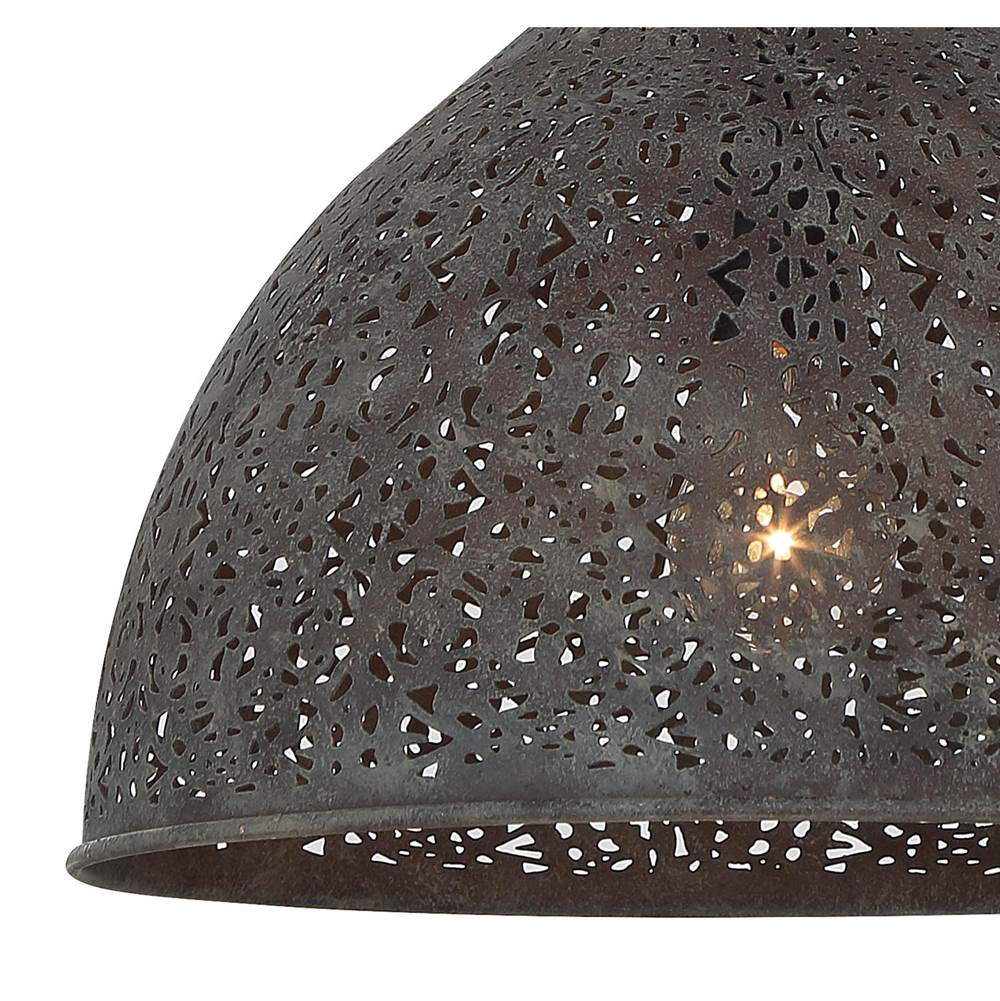 Crystorama JAS-A5010-FB_CEILING Forged Bronze Jasmine 14'' Forged Bronze Semi Flush Mount Image 6