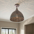 Crystorama JAS-A5010-FB_CEILING Forged Bronze Jasmine 14'' Forged Bronze Semi Flush Mount Image 4