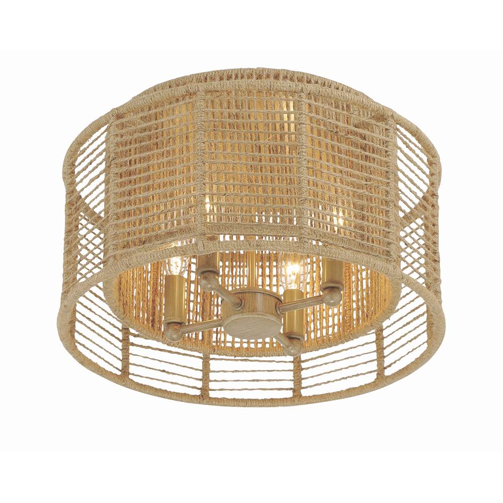 Crystorama Jayna 4 Light Burnished Silver Ceiling Mount