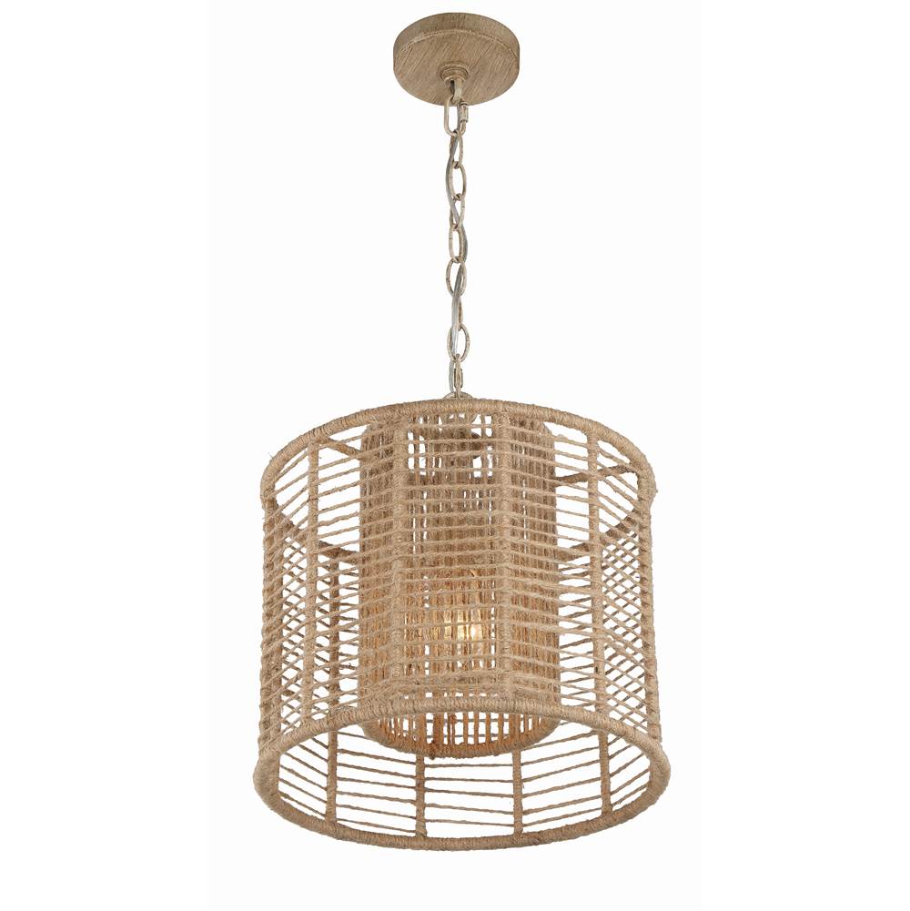 Crystorama Jayna 1 Light Burnished Silver Pendant