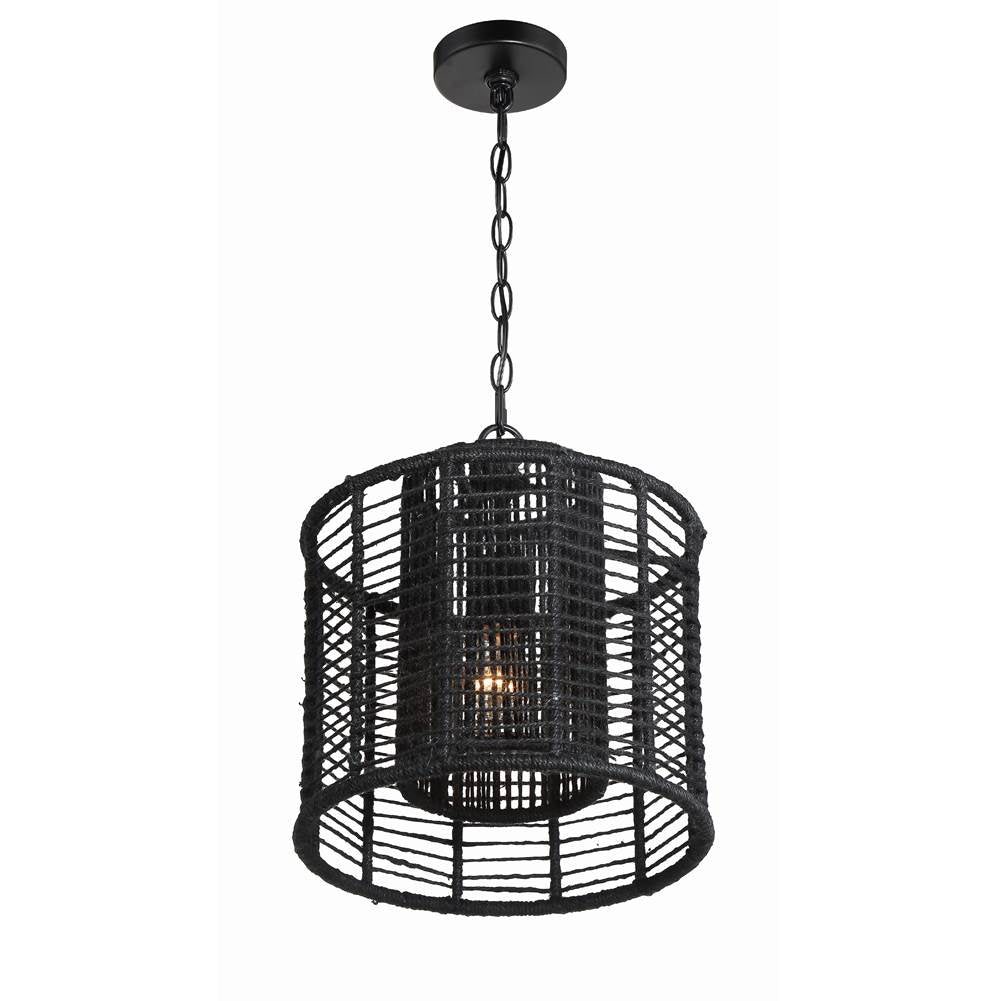 Crystorama Jayna 1 Light Burnished Silver Pendant
