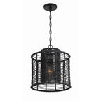 Crystorama JAY-A5001-MK Matte Black Jayna 1 Light Matte Black Pendant Image 4