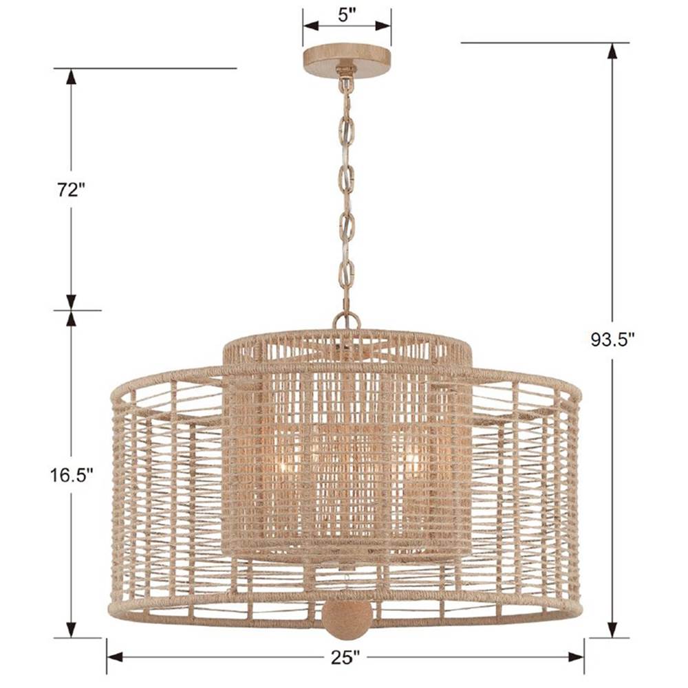 Crystorama JAY-A5004-BS Burnished Silver Jayna 4 Light Burnished Silver Chandelier Image 2