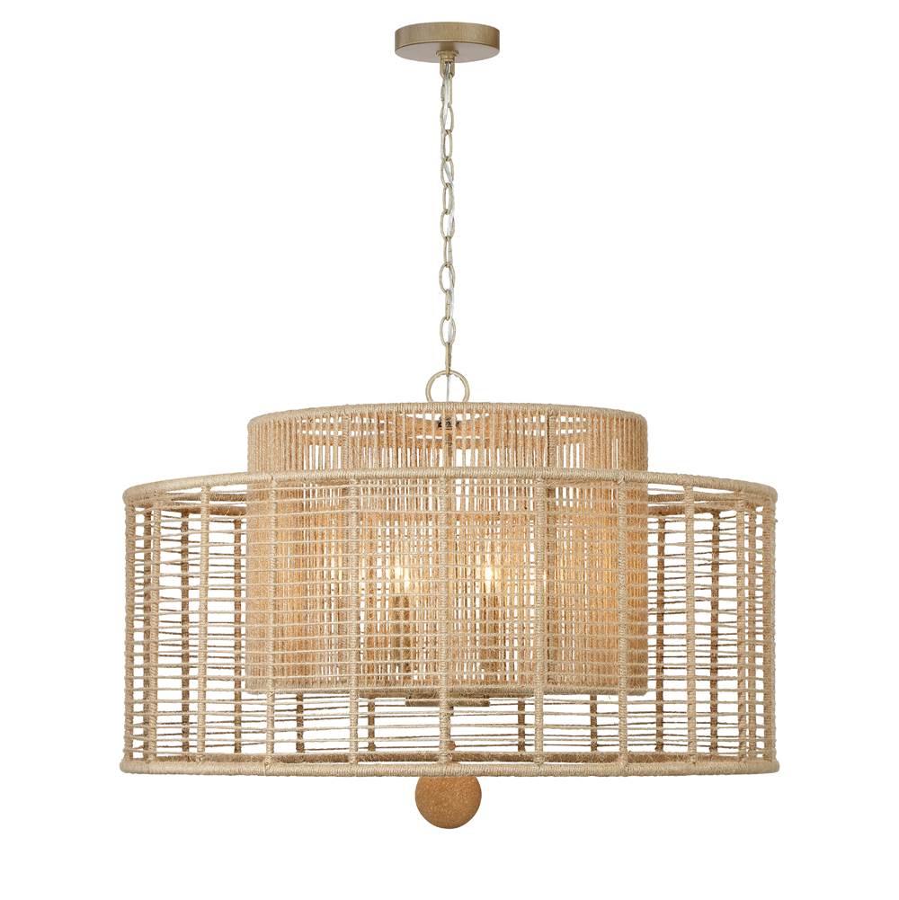 Crystorama JAY-A5006-BS Burnished Silver Jayna 8 Light Burnished Silver Chandelier Image 1
