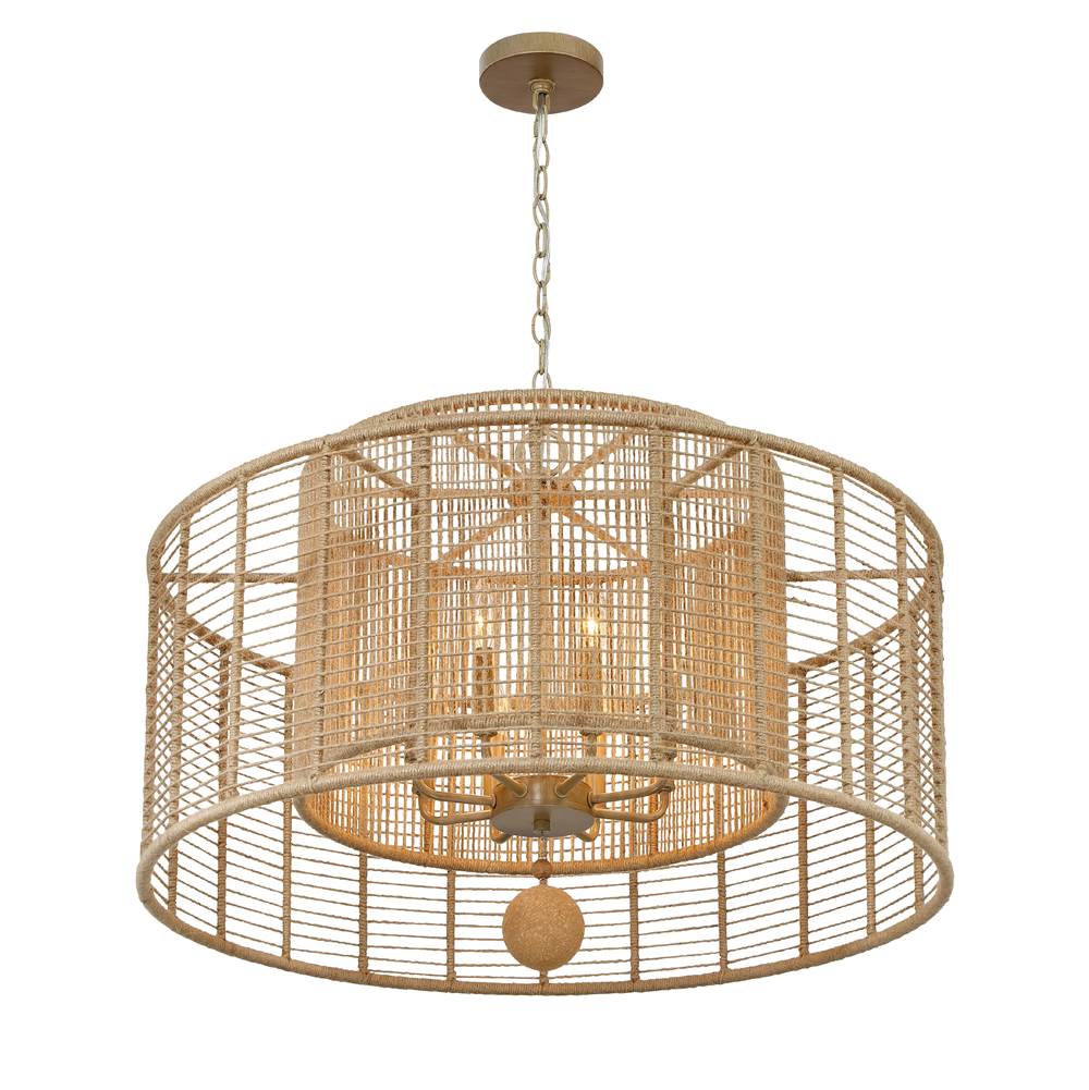 Crystorama Jayna 8 Light Burnished Silver Chandelier