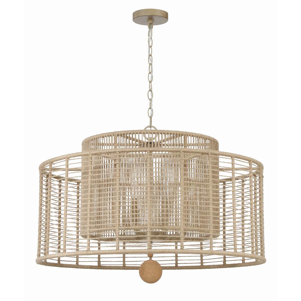 Crystorama JAY-A5006-BS Burnished Silver Jayna 8 Light Burnished Silver Chandelier Image 6