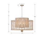 Crystorama JAY-A5006-BS Burnished Silver Jayna 8 Light Burnished Silver Chandelier Image 2