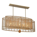 Crystorama JAY-A5007-BS Burnished Silver Jayna 5 Light Burnished Silver Linear Oval Chandelier Image 1