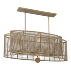 Crystorama Jayna 5 Light Burnished Silver Linear Oval Chandelier