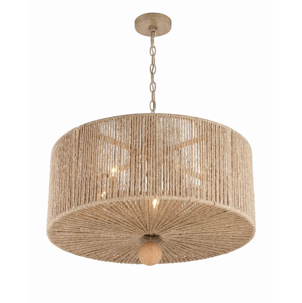 Crystorama Jessa 5 Light Burnished Silver Pendant