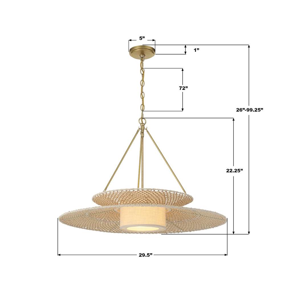 Crystorama JNP-10543-SG Soft Gold Juniper 29.5'' Soft Gold Chandelier Image 2